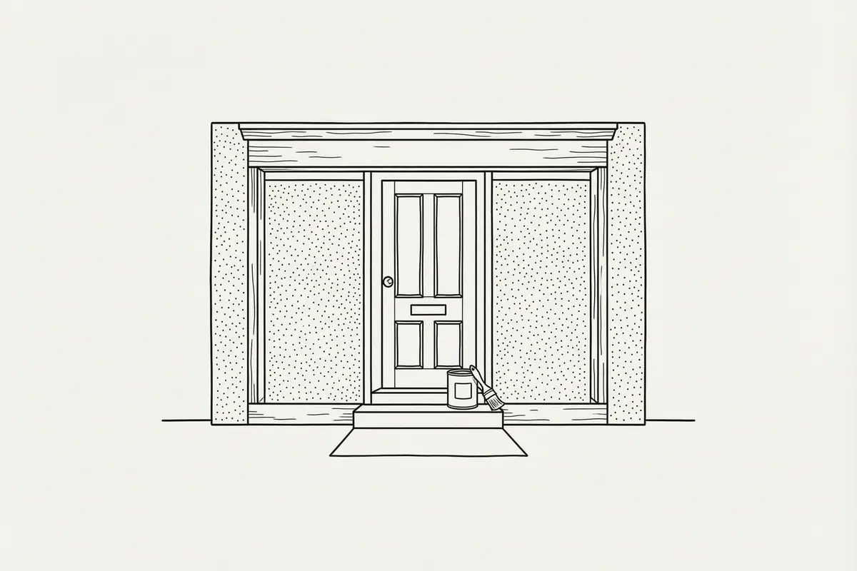 Decorating in Godalming Town Centre: Timber Frames, Render and Bargate Stone