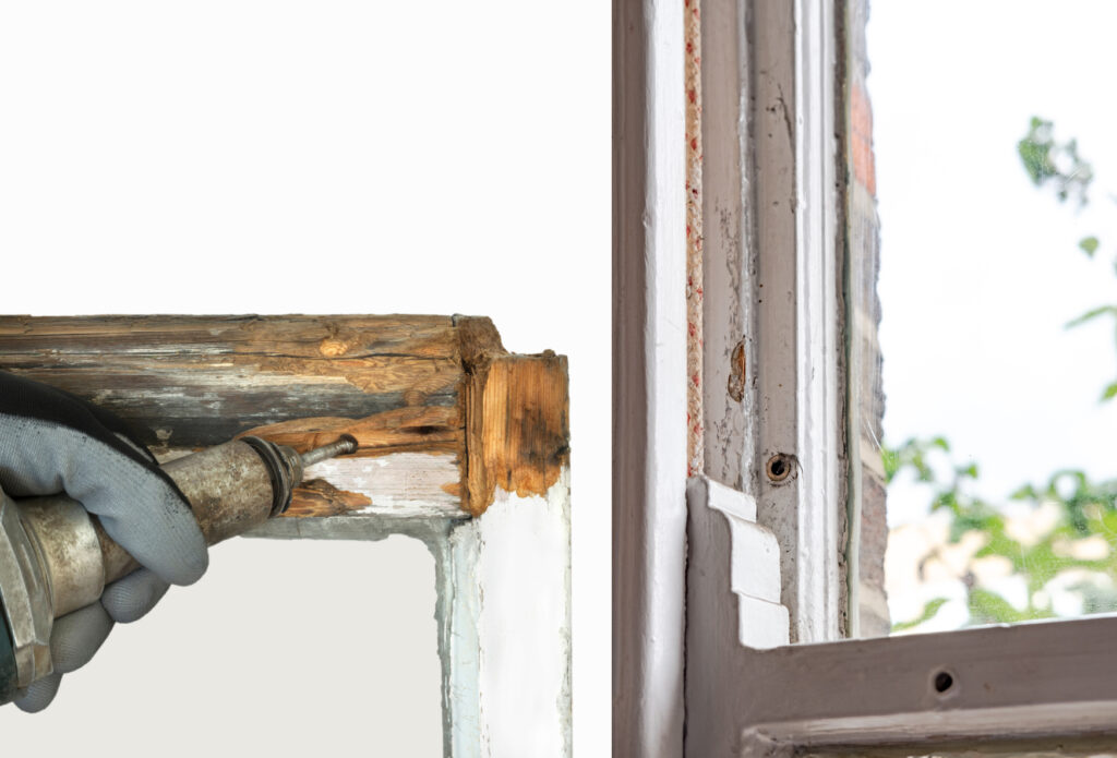 repair and paint rotten window frames surrey