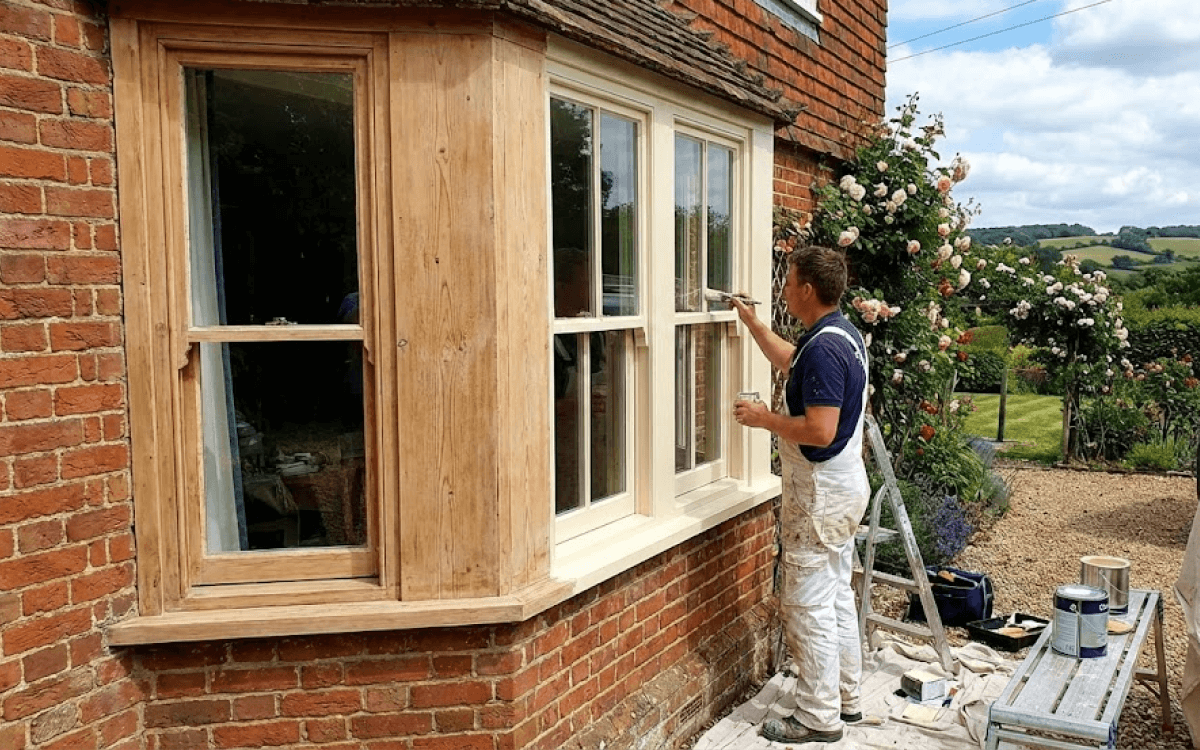 Sash Window Restoration and Painting in Surrey